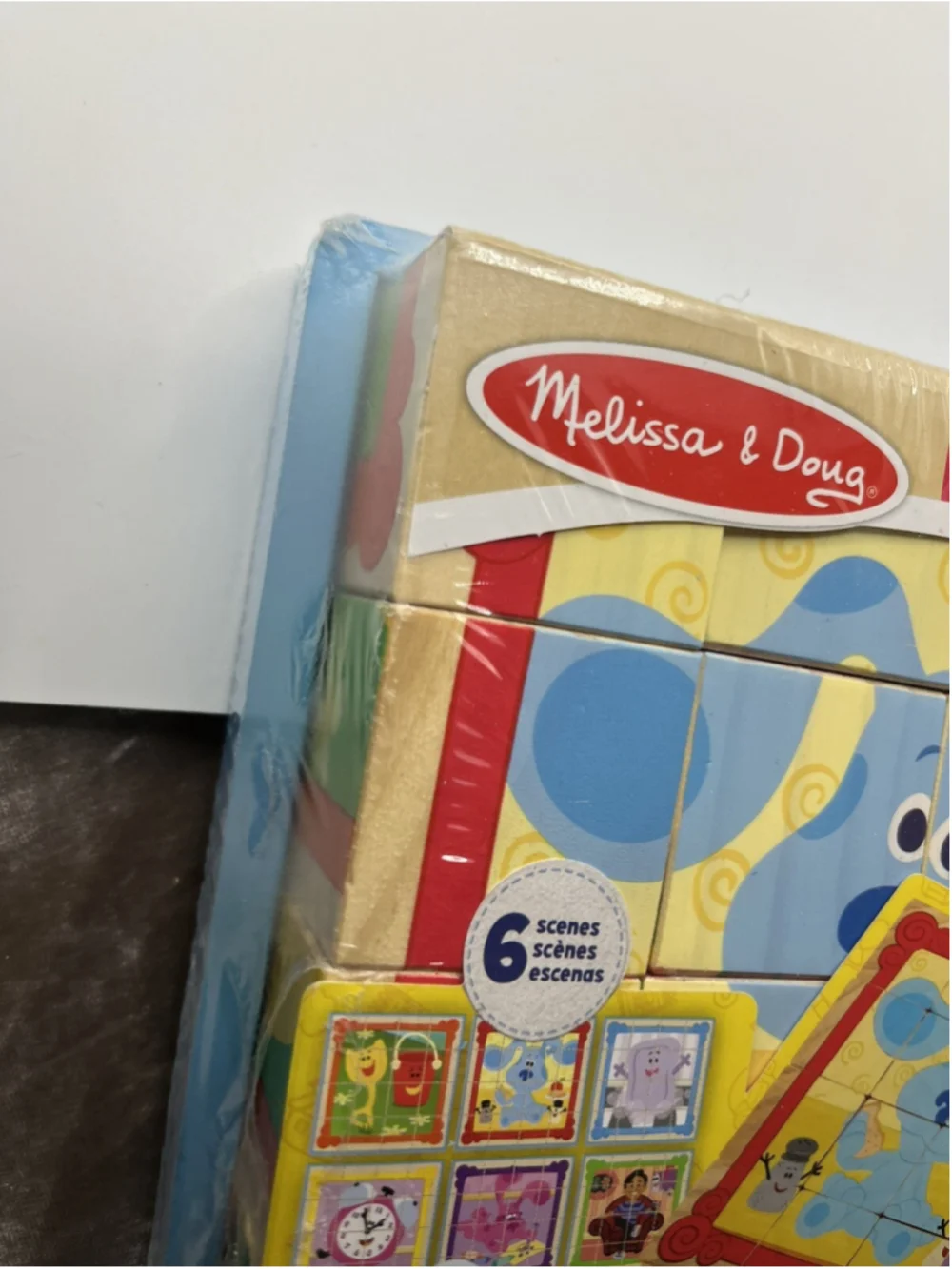 Melissa & Doug Blue's Clues & You Wooden Cube Puzzle 6-in-1 Tray NEW